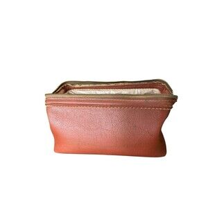 Vintage Shave Bag Brown Leather Toiletry Dopp Kit Travel Top Grain 10x6"